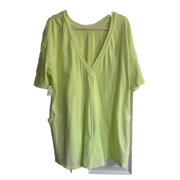 FREE PEOPLE FP MOVEMENT SOUR CITRUS HOT SHOT TEE SHORTS ROMPER MEDIUM NEW W/TAGS - Picture 5 of 6